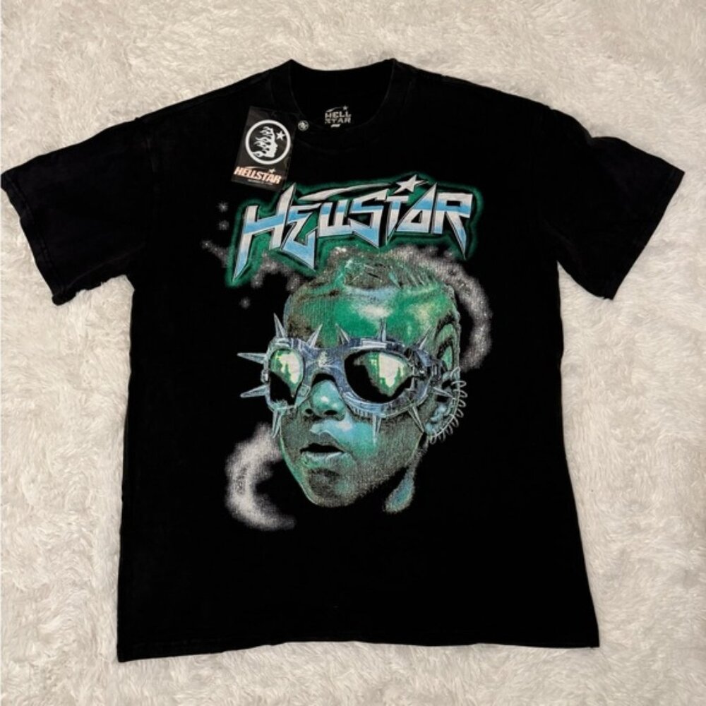 Hellstar Green Head Future Is Hellstar Black T-Sh… - image 1